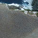 The penguins as seen from an aerial drone.